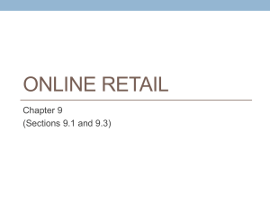 Chapter 9 - Online Retail