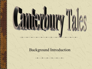 Canterbury Tales Introduction PPT