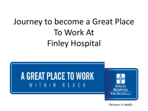 Journey to become a GPTW * Finley Hospital