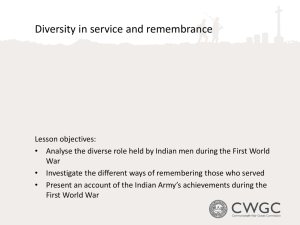 Diversity in Service and Remembrance during FWW (PowerPoint)