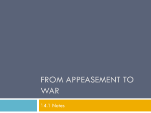 world history 14.1 From Appeasement To War