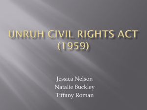 Unruh Civil Rights Act (1959)