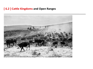 [ 6.2 ] Cattle Kingdoms and Open Ranges