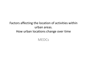 Factors affecting the location of activities within urban areas. How