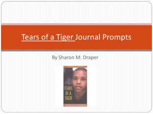 Tears of a Tiger Journal Prompts