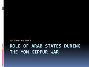 Role of Arab States during the Yom Kippur War