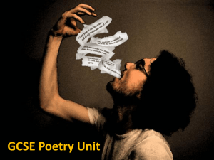 GCSE Poetry - intro