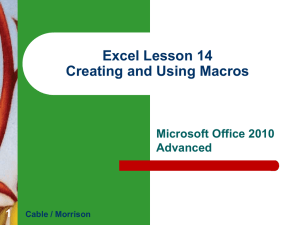 Excel Lesson 14