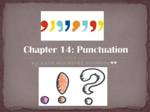 Chapter 14: Punctuation
