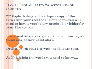 Day 1: Flocabulary- *Adventures of Carliot*