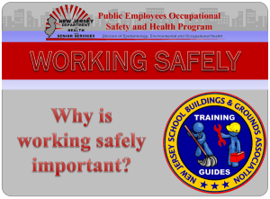 Why is working safely important?