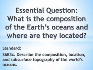 Composition and Location of the Oceans ppt - Troup 6