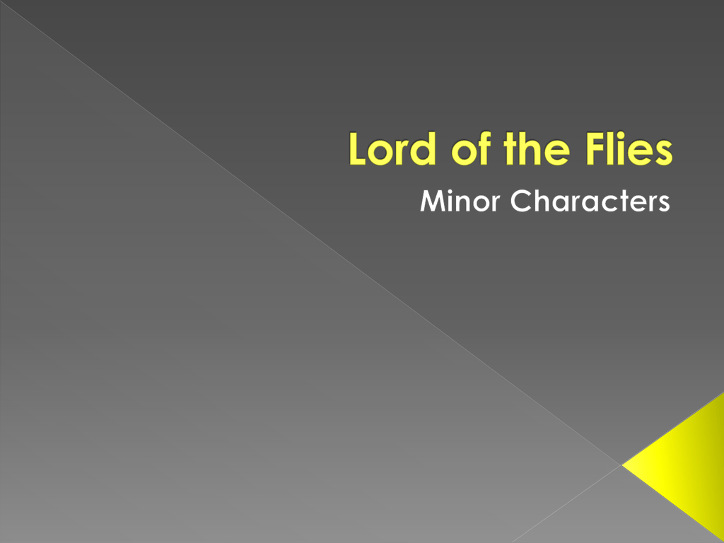 Реферат: Lord Of The Flies Character Analysis Of