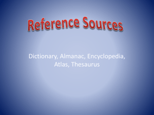 Reference Sources (10 Questions) 3rd Grade