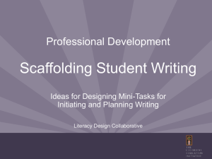 Scaffolding Student Writing Powerpoint CEI