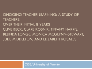 ONGOING TEACHER LEARNING: A STUDY OF