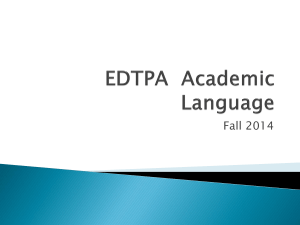 EDTPA Academic Language