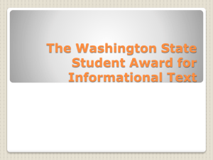 The Washington State Student Award for Informational
