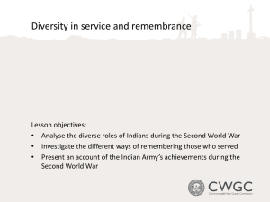 Diversity in Service and Remembrance during SWW (PowerPoint)
