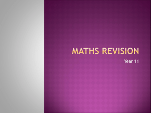 Maths Revision