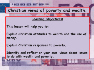 Christian views on Poverty & Wealth PowerPoint
