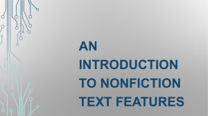 Text Features Introductory PowerPoint