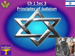 Ch 1 Sec 3 Principles of Judaism