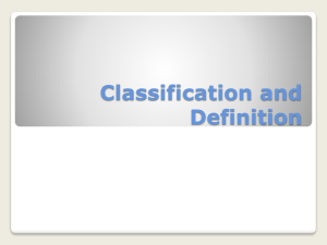 Classification and Definition powerpoint
