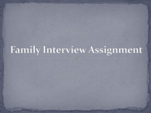 Family Interview Assignment