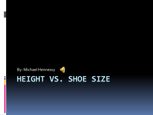 height vs shoe size ppt