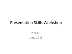Presentation template