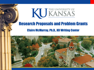 Research Proposals and Problem Grants