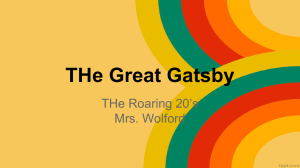 THe Great Gatsby - Ms. Mills`s English Class