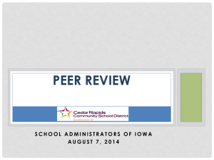 Peer Review - School Administrators of Iowa