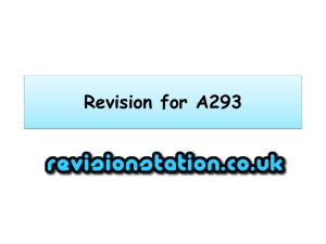 Revision of A293 - Revisionstation