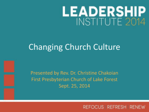Changing Church Culture Powerpoint