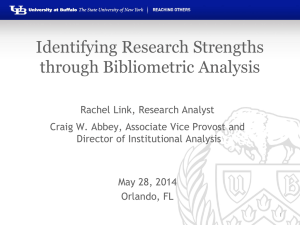 Identifying Research Strengths through Bibliometric Analysis