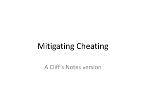 Mitigating Cheating Presentation