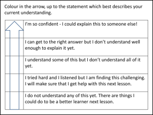 Self Assessment / Reflection tools for pupils