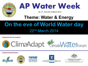AP Water Week Celebrations at WALAMTARI from 21-03