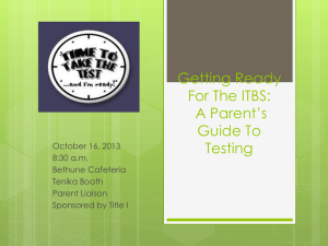 Getting Ready For The ITBS: A Parent`s Guide To Testing