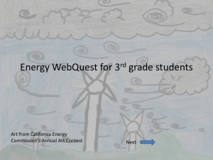 Energy WebQuest for 3rd grade students
