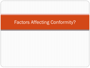 Factors Affecting Conformity