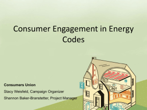 Consumer Engagement in Energy Codes