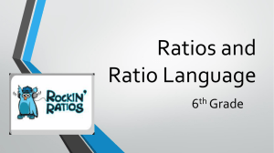Ratios and Ratio Language