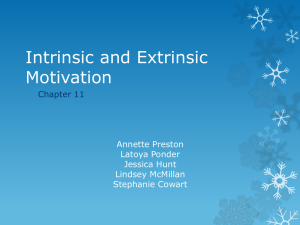 Intrinsic and Extrinsic Motivation - CEPD4101