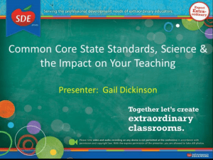Common Core State Standards & Science
