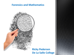 Forensics Powerpoint - Auckland Mathematical Association