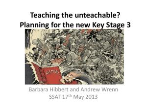 Teaching the unteachable? Planning for the new Key Stage 3