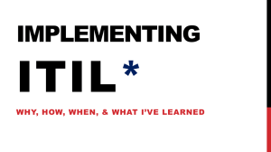 Implementing ITIL* - About :: glitterdust.me